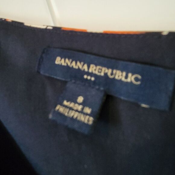 Banana Republic one shoulder dress fall cocktail abstract print size 8 - Picture 4 of 9